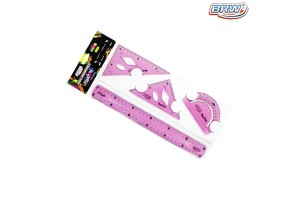 JOGO GEOMÉTRICO FLEXÍVEL 4 PEÇAS - COR ROSA