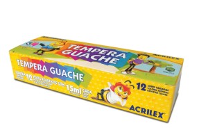 TEMPERA GUACHE ACRILEX COM 12 CORES