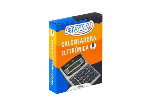 CALCULADORA MÉDIA 8 DÍGITOS BRW - PRATA