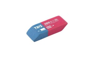 BORRACHA TRIS TWICE AZUL E VERMELHO