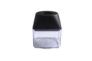 PORTA CLIPS C/ IMÃ ACRINIL QUADRADO CRISTAL