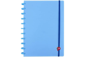 CADERNO POP DISC YUMMY COLORS GRANDE COR:AZUL TUTTI-FRUTTI